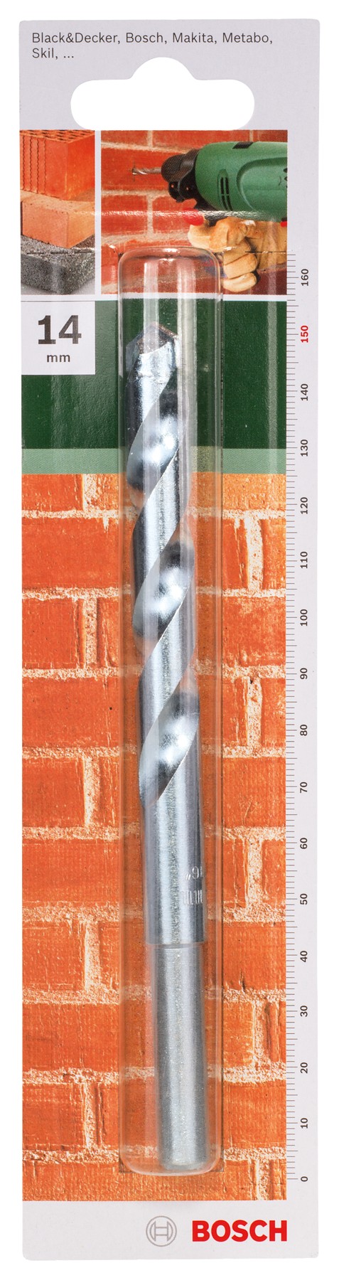 Broca para piedra según la norma ISO 5468D = 14,0 mm; L = 150 mm