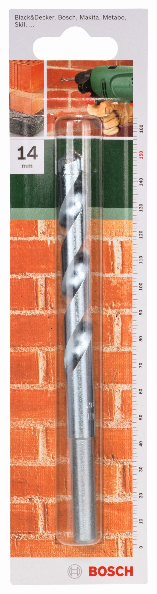 Broca para piedra según la norma ISO 5468D = 14,0 mm; L = 150 mm