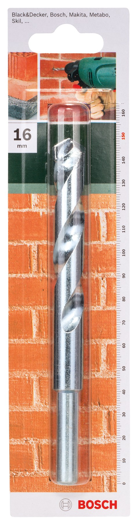 Broca para piedra según la norma ISO 5468D = 16,0 mm; L = 150 mm