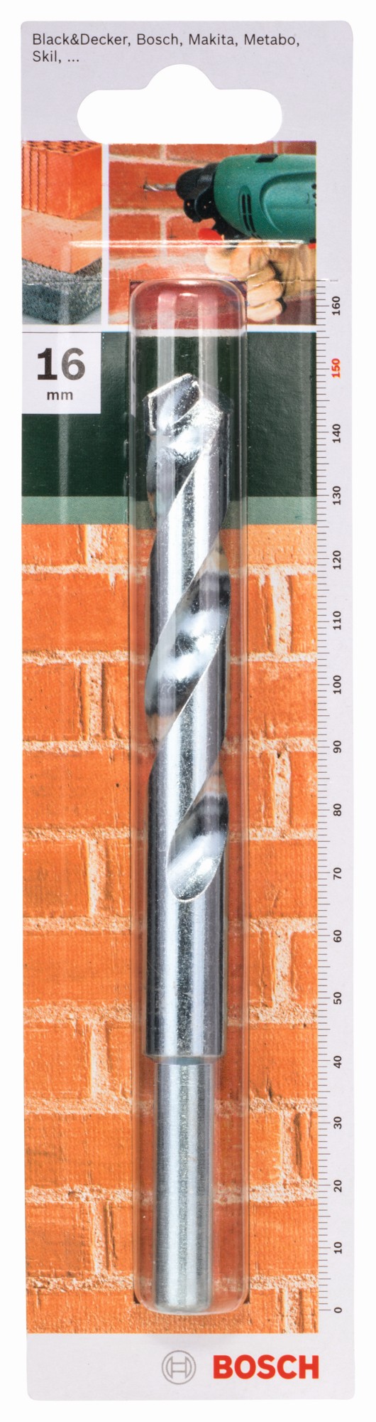 Broca para piedra según la norma ISO 5468D = 16,0 mm; L = 150 mm