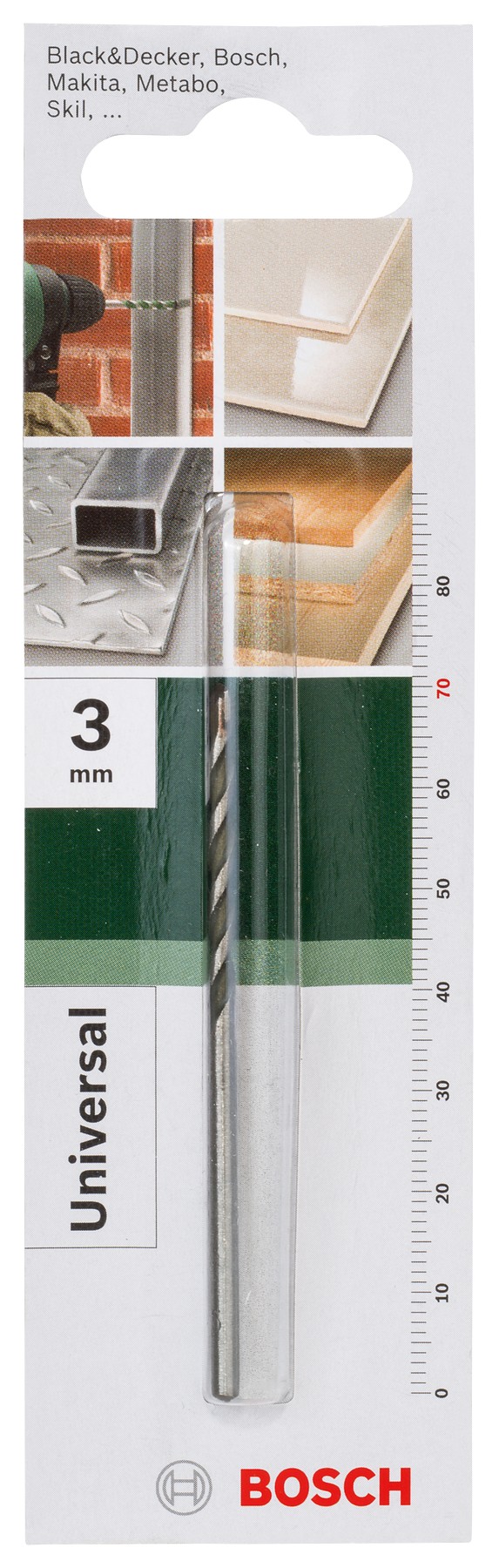 Broca multiusoD = 3,0 mm; L = 70 mm