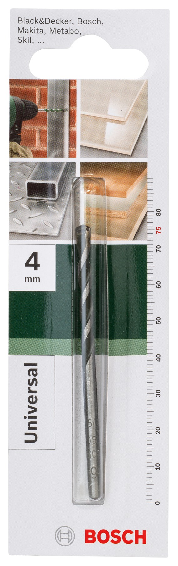Broca multiusoD = 4,0 mm; L = 75 mm