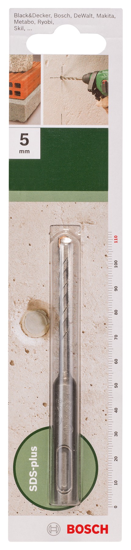Broca SDS plus para martillos perforadoresD = 6 mm; L = 110 mm