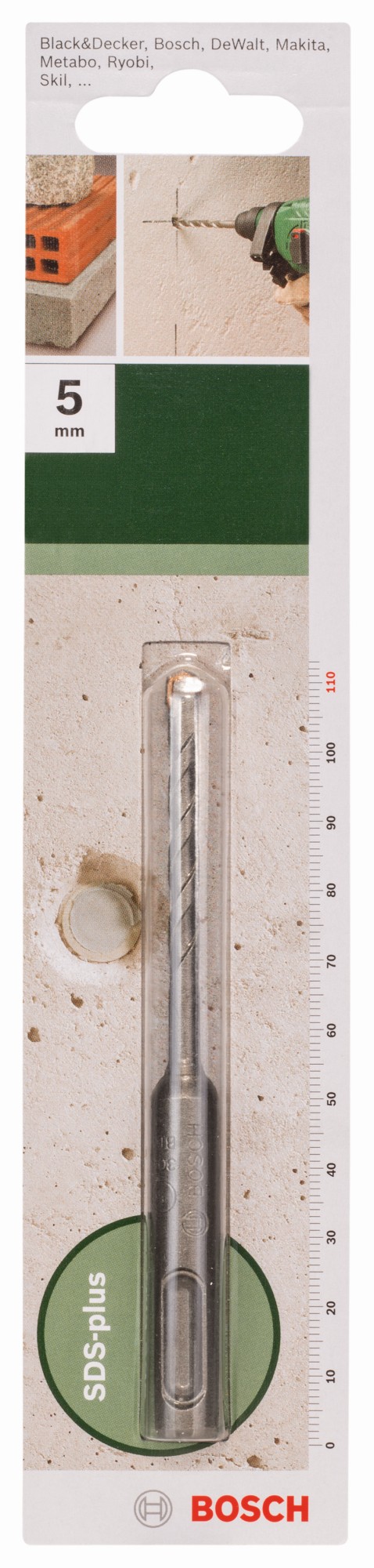 Broca SDS plus para martillos perforadoresD = 6 mm; L = 110 mm