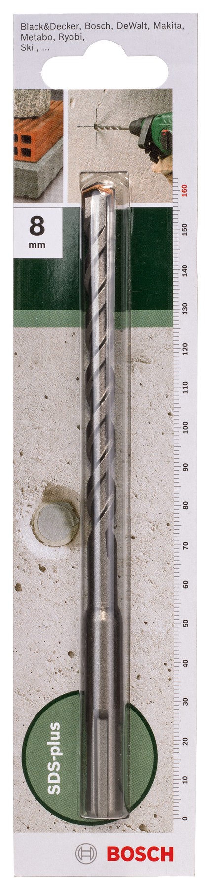 Broca SDS plus para martillos perforadoresD = 9 mm; L = 160 mm