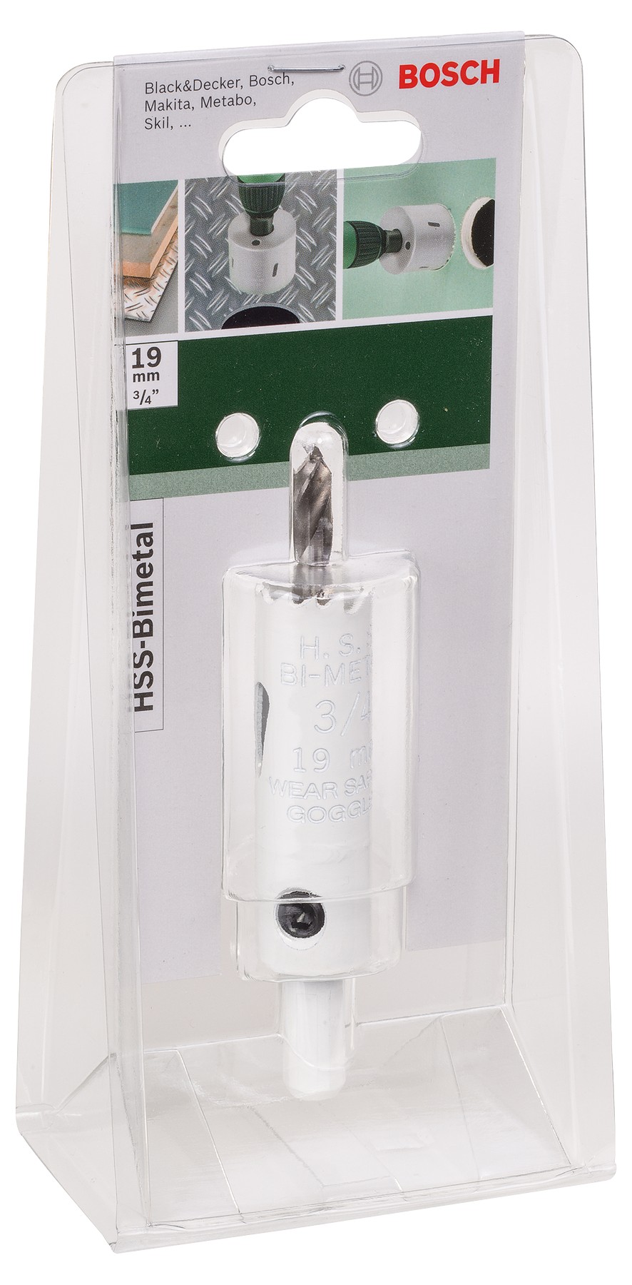 Sierra de corona HSS bimetálicaDiámetro = 19 mm