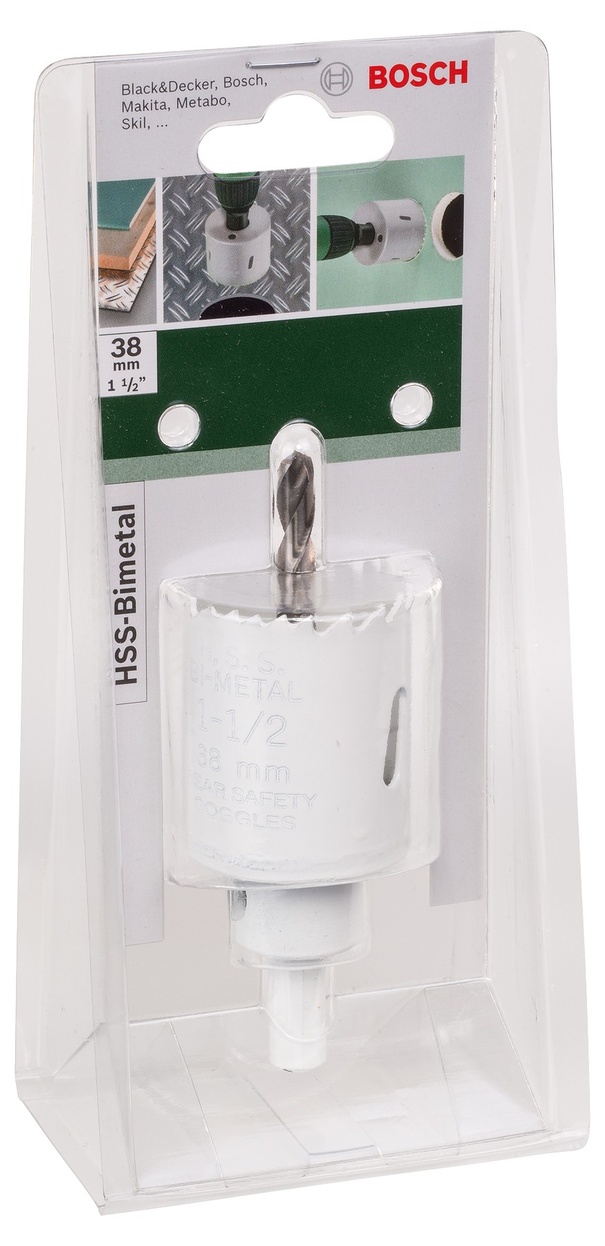 Sierra de corona HSS bimetálicaDiámetro = 38 mm