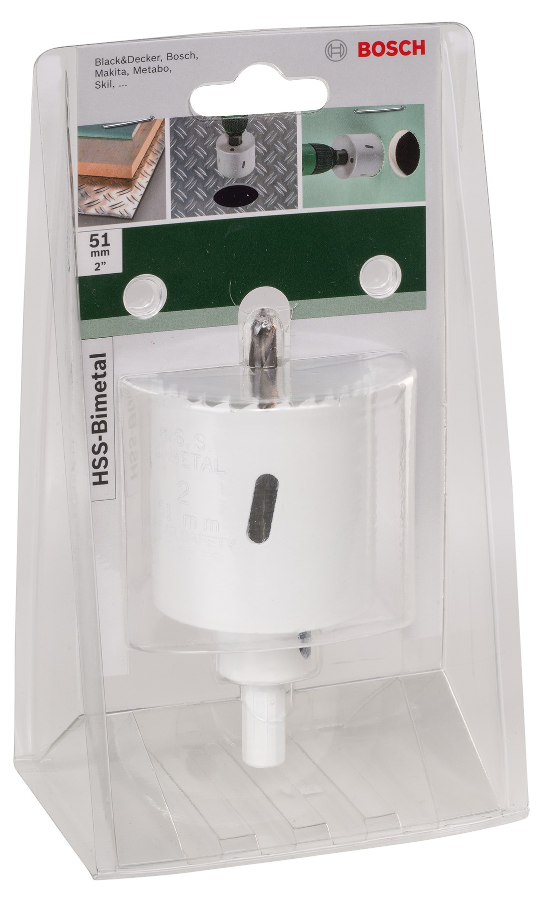 Sierra de corona HSS bimetálicaDiámetro = 51 mm