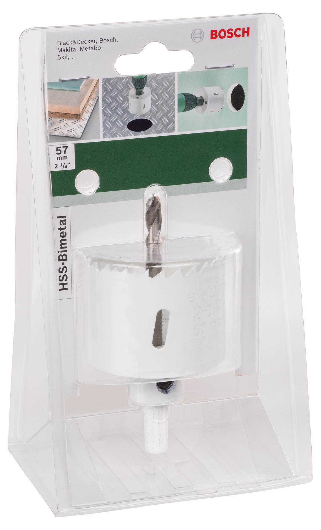 Sierra de corona HSS bimetálicaDiámetro = 57 mm