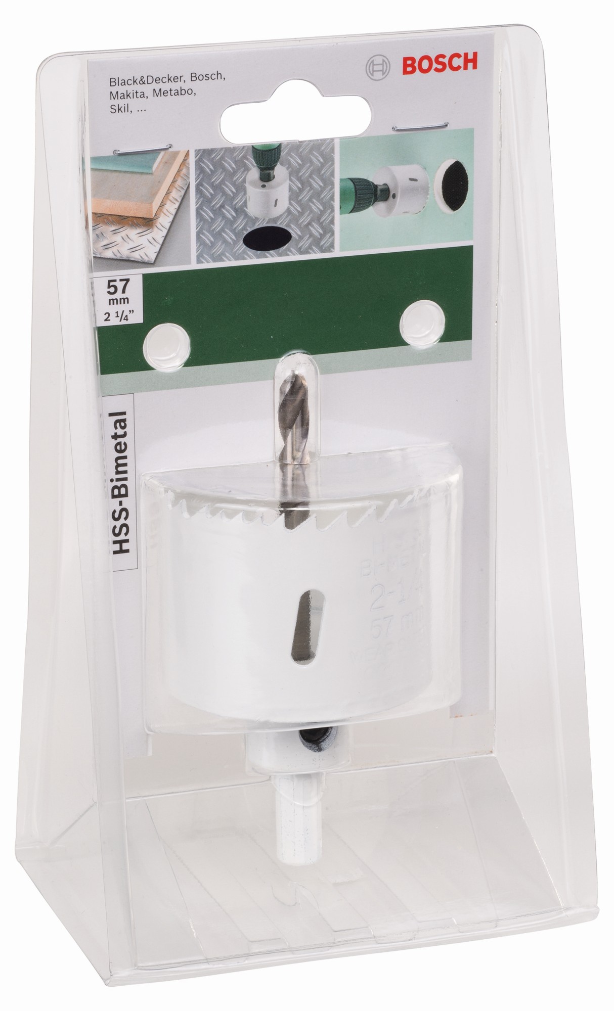 Sierra de corona HSS bimetálicaDiámetro = 57 mm