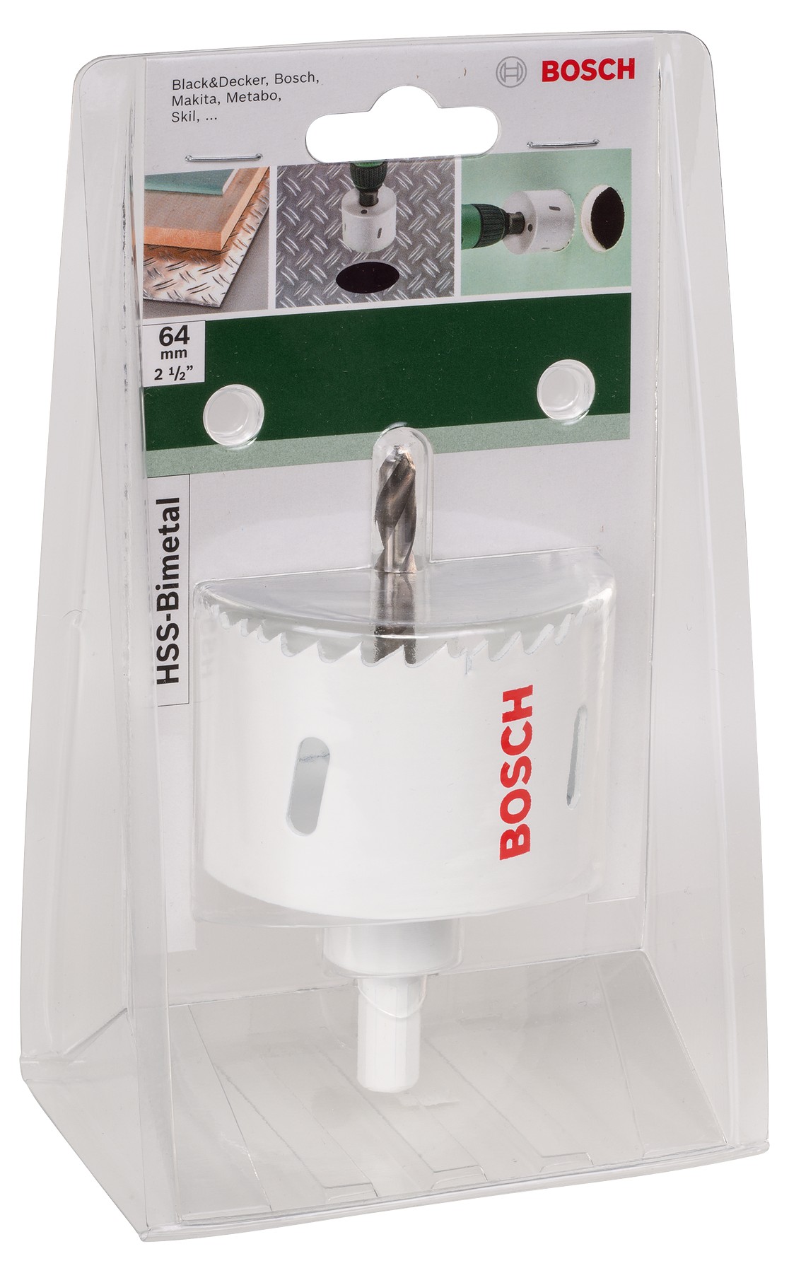 Sierra de corona HSS bimetálicaDiámetro = 64 mm