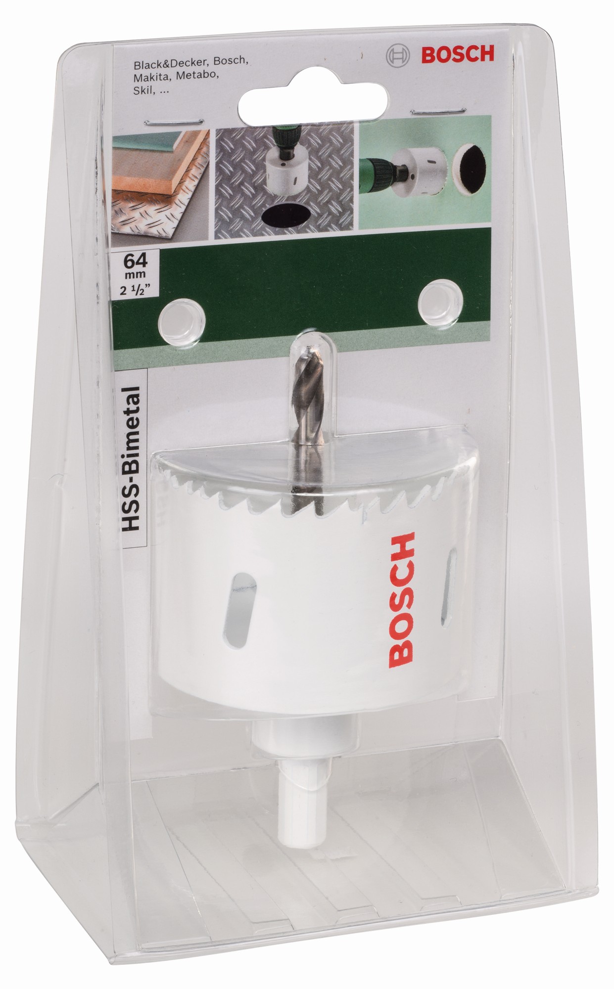 Sierra de corona HSS bimetálicaDiámetro = 64 mm