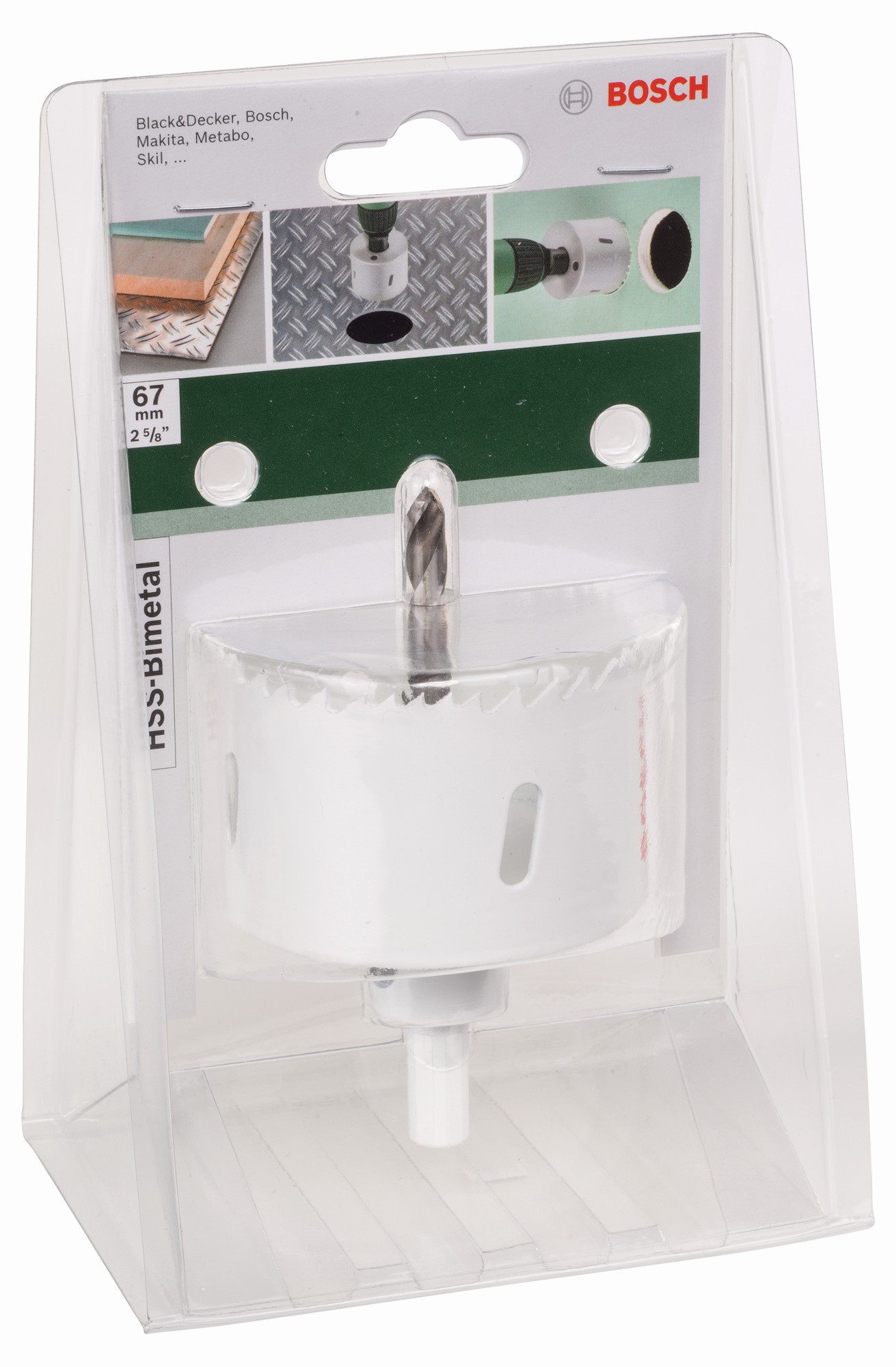 Sierra de corona HSS bimetálicaDiámetro = 67 mm