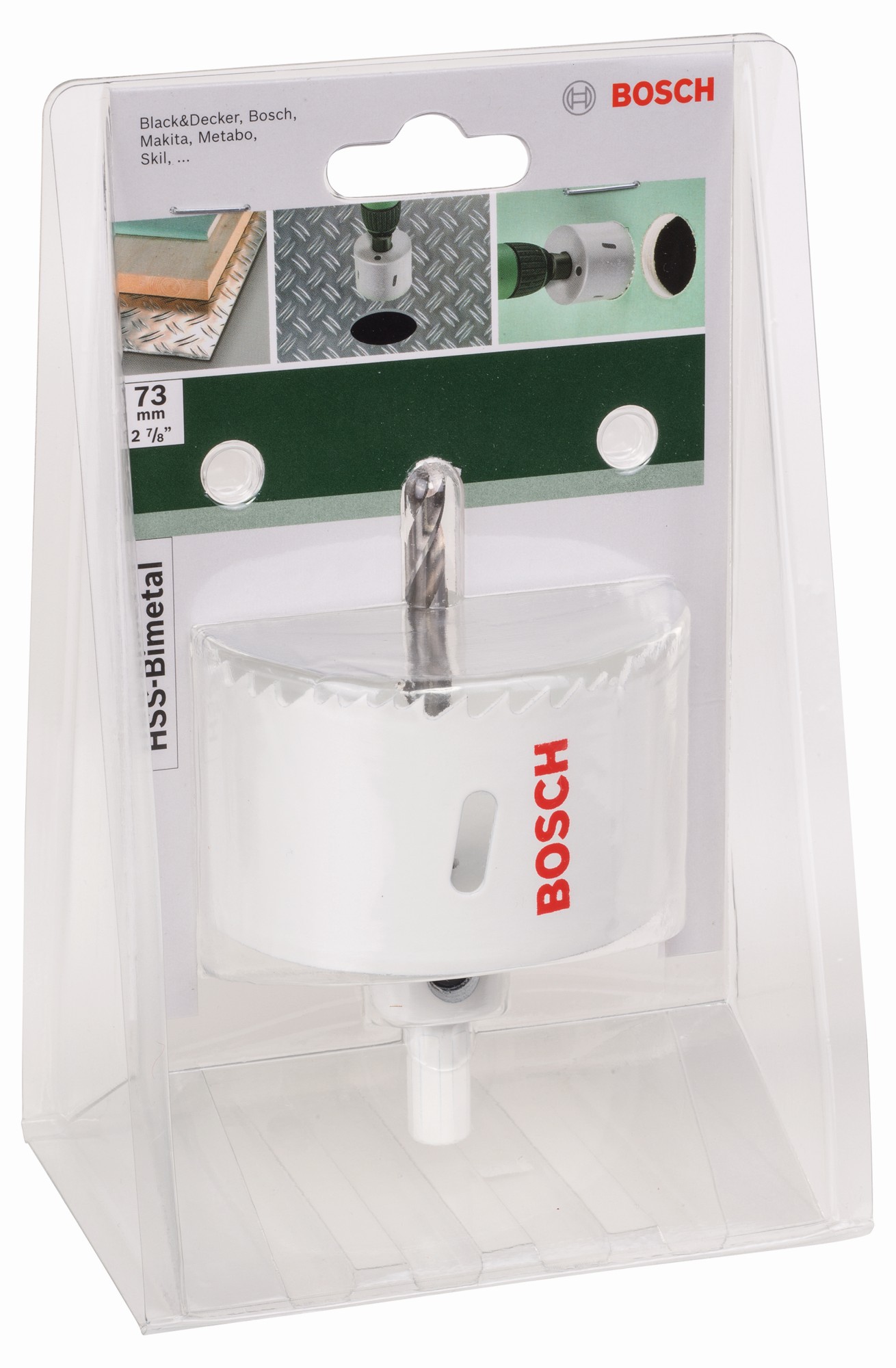 Sierra de corona HSS bimetálicaDiámetro = 73 mm