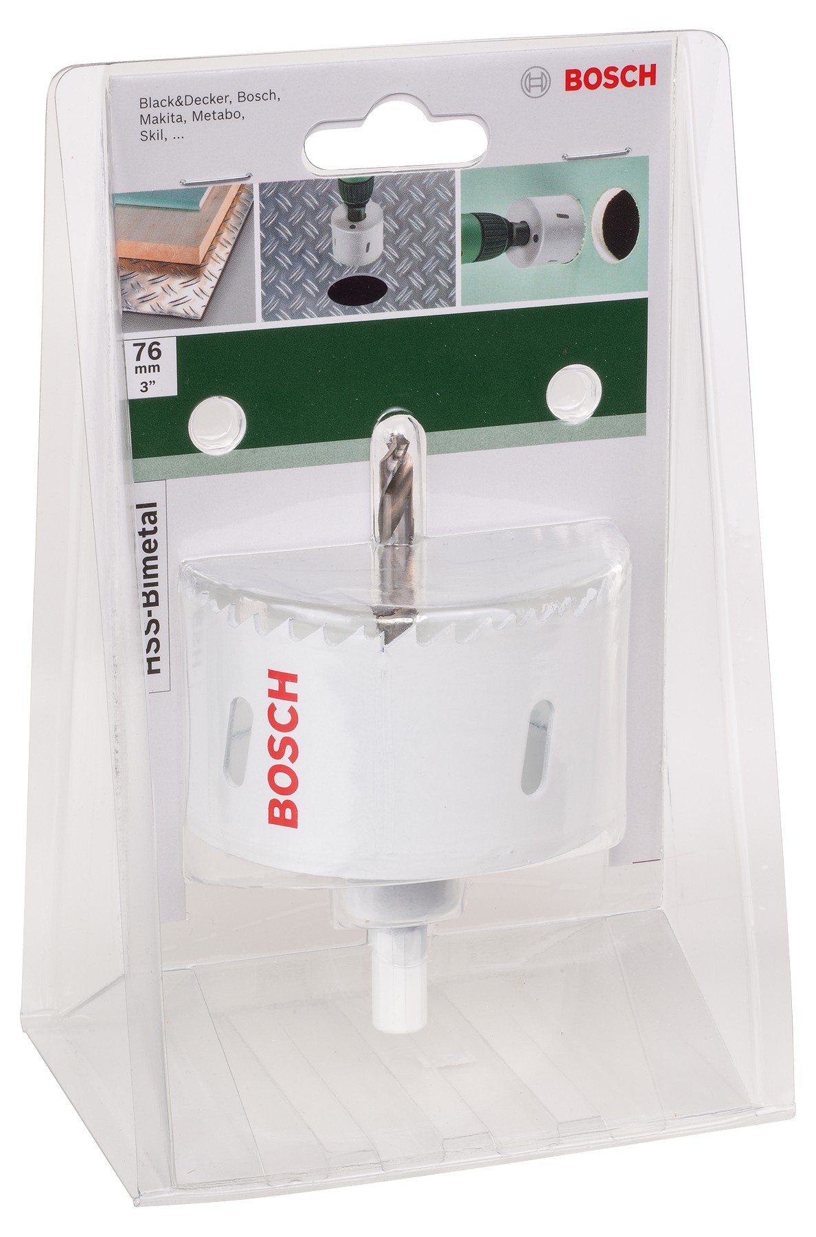 Sierra de corona HSS bimetálicaDiámetro = 76 mm