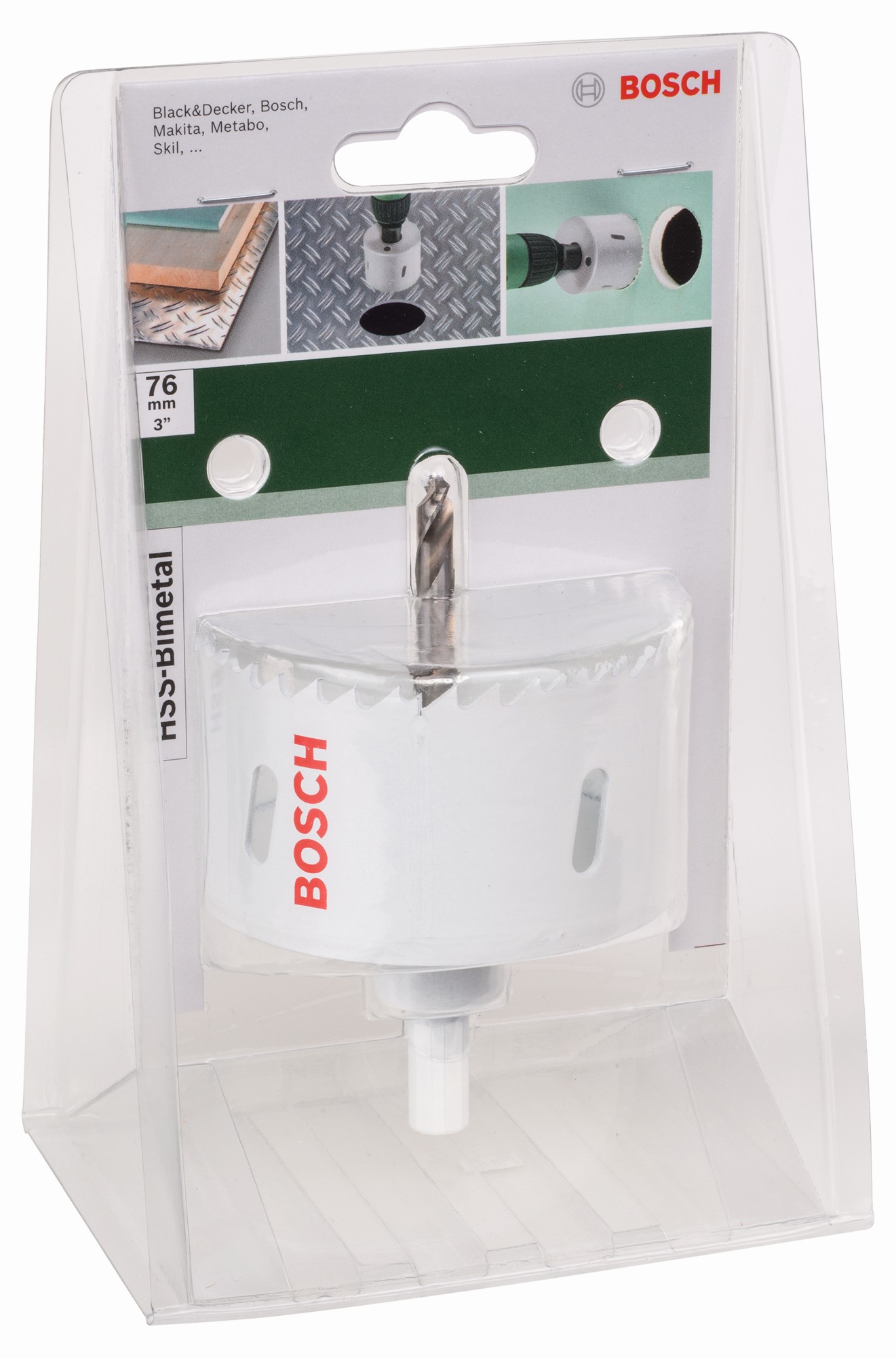 Sierra de corona HSS bimetálicaDiámetro = 76 mm