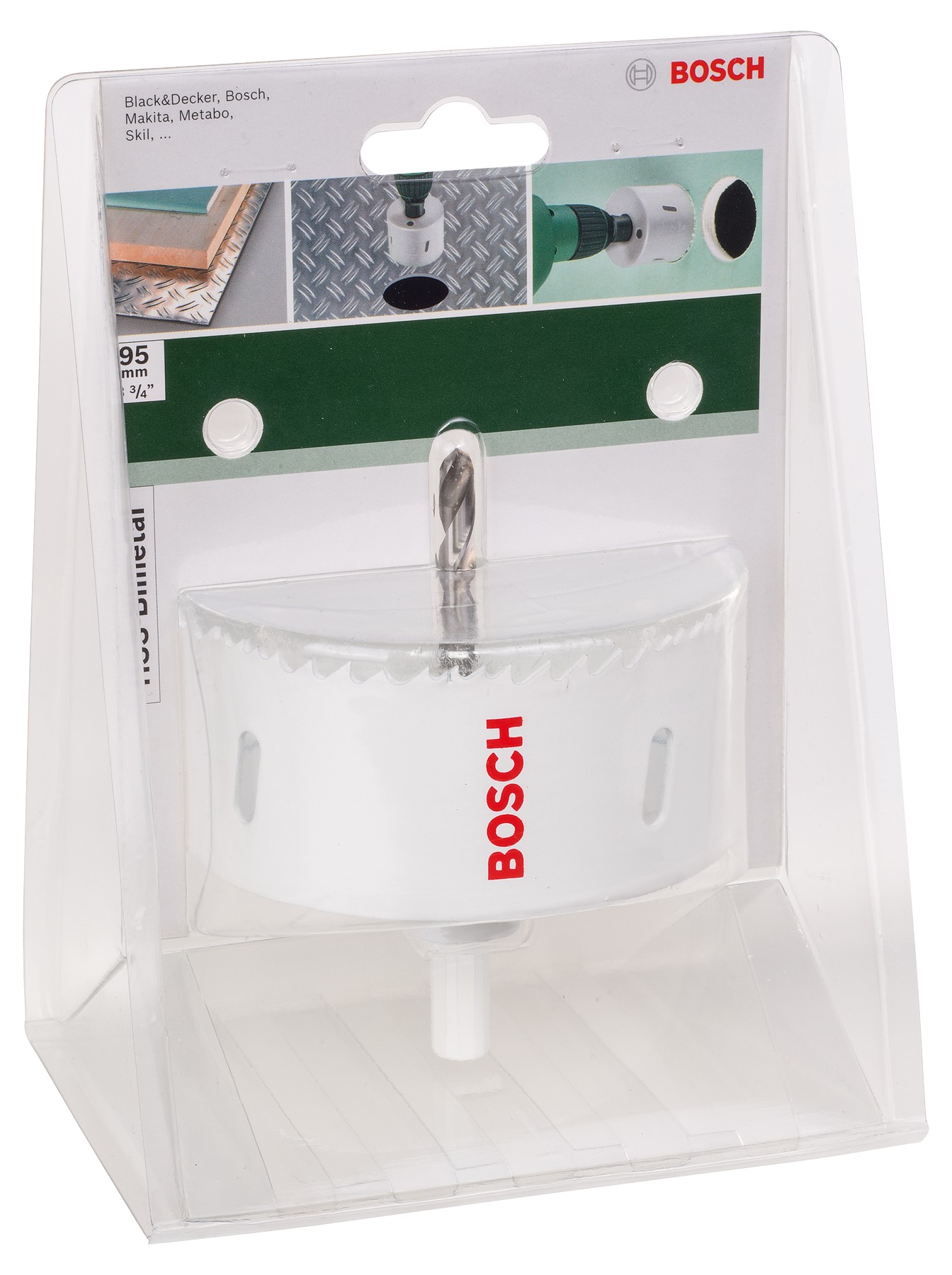 Sierra de corona HSS bimetálicaDiámetro = 95 mm