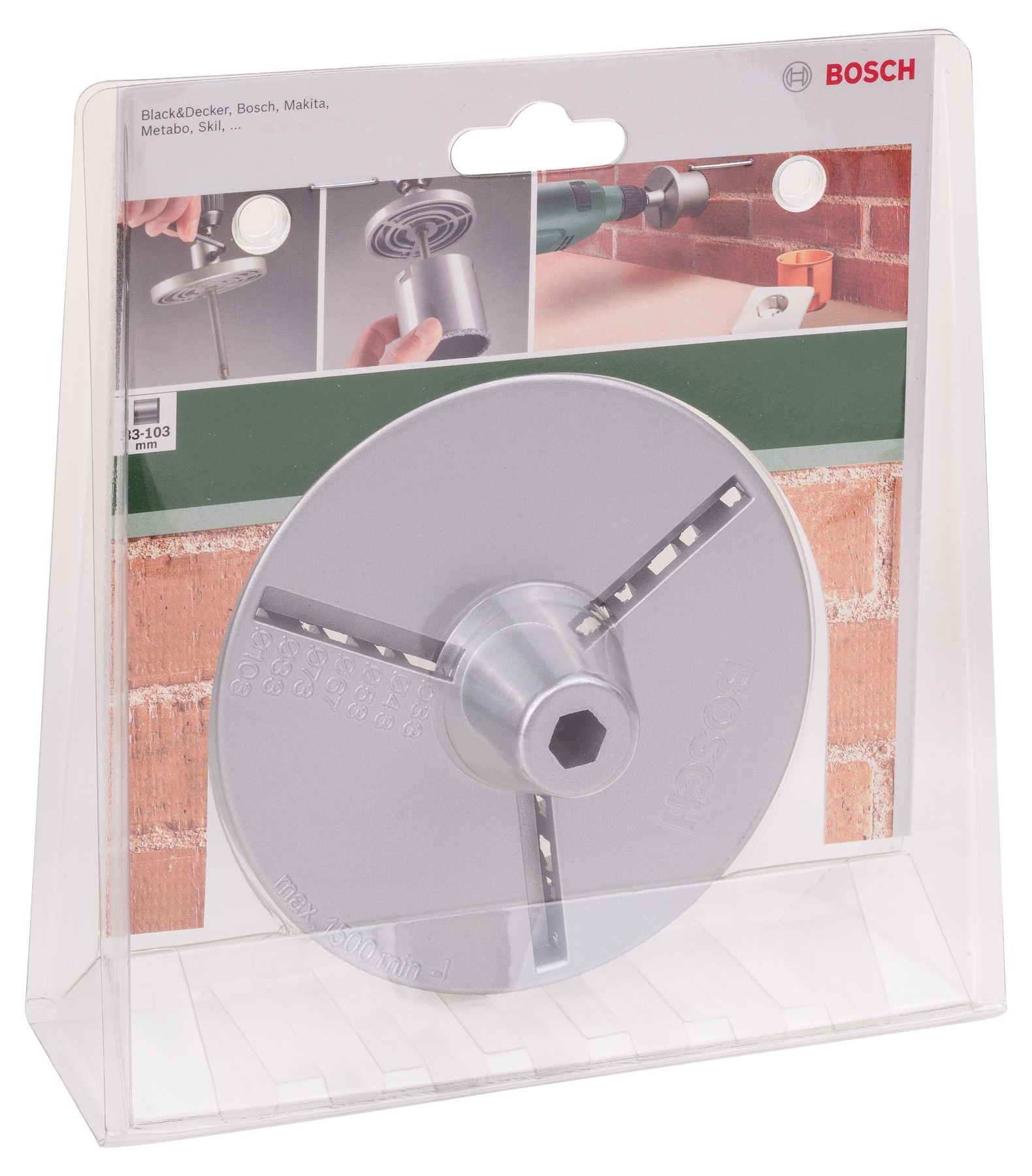 Brida para sierras de corona reforzadas con metal duro33–103 mm