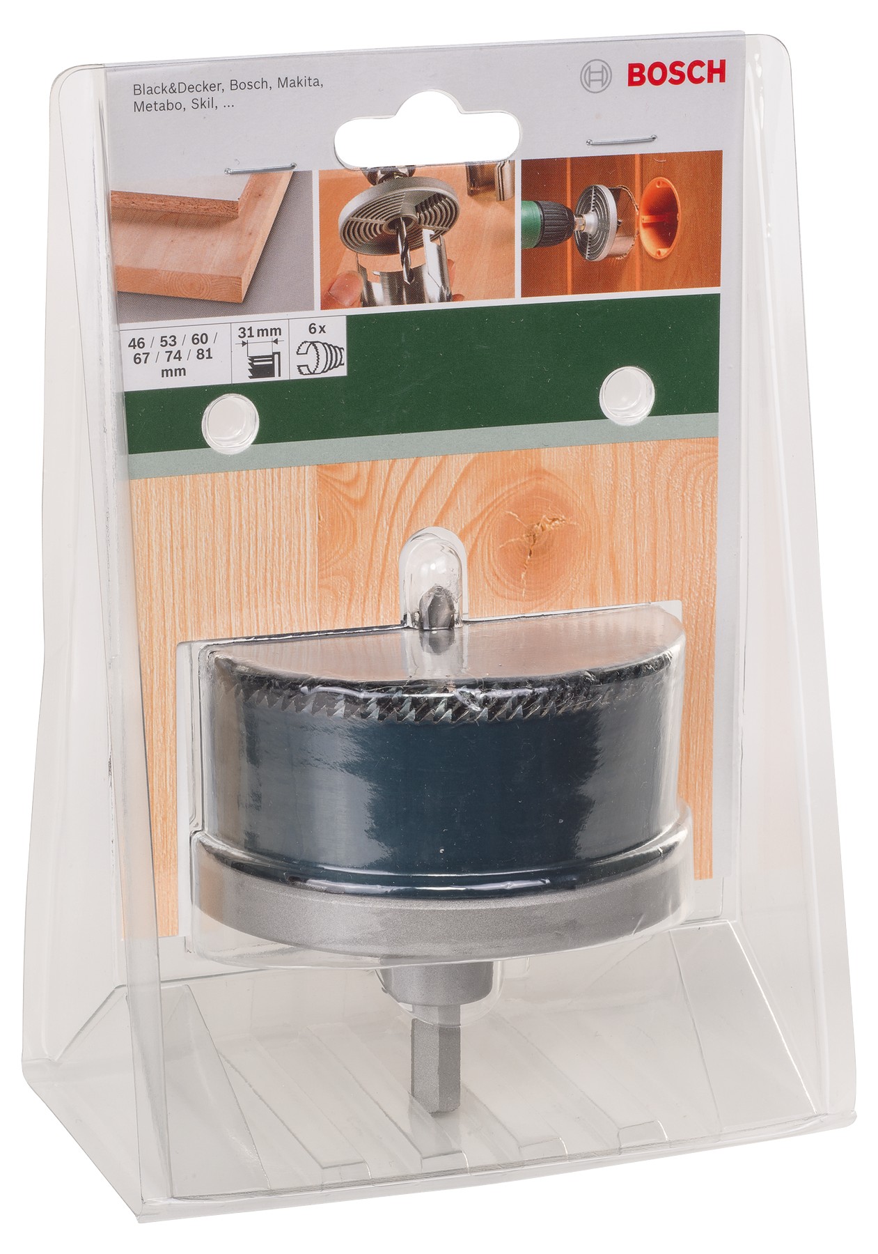 Set de 6 coronas de sierra46; 53; 60; 67; 74; 81 mm