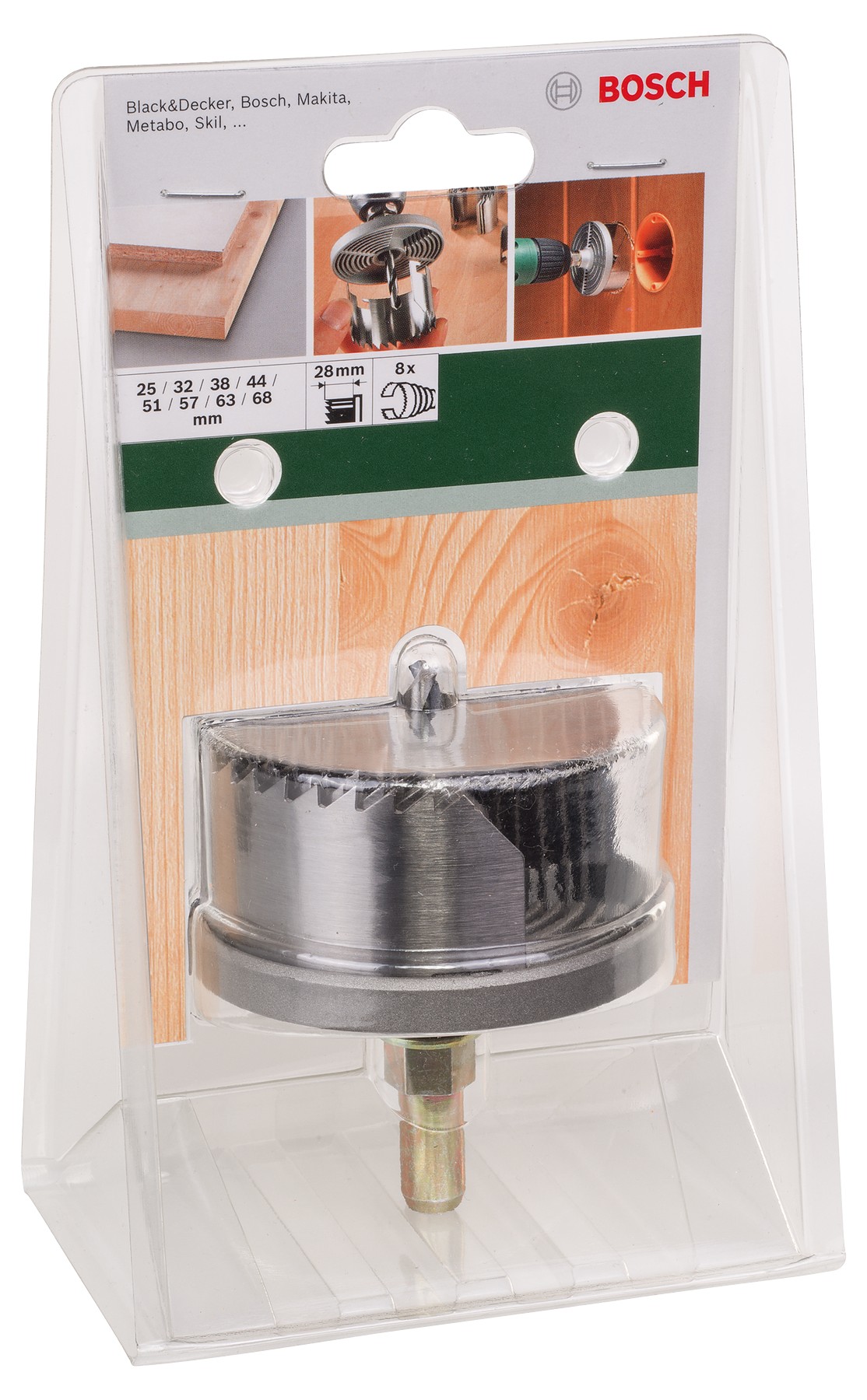 Set de 8 coronas de sierra25; 32; 38; 44; 51; 57; 63; 68 mm