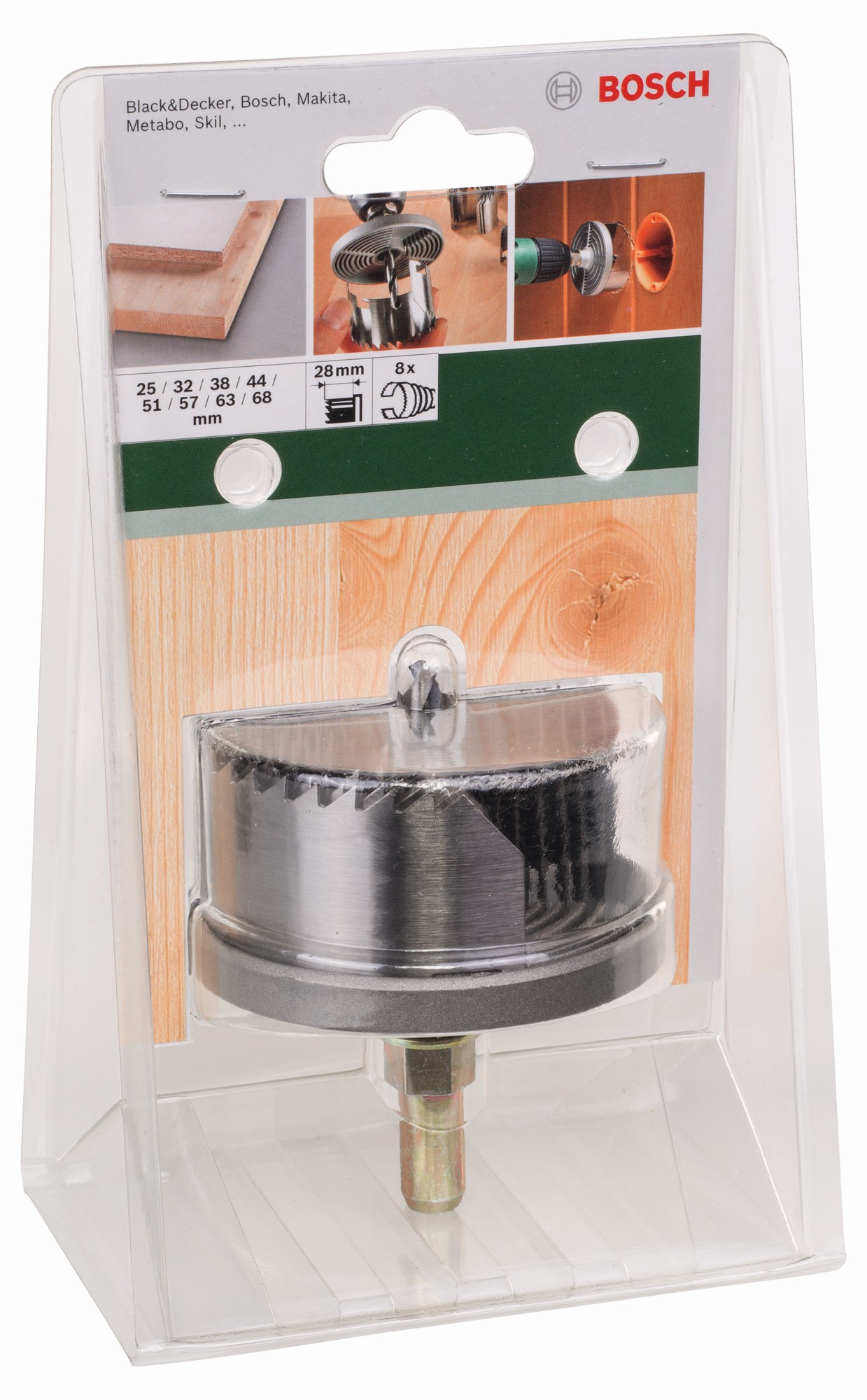 Set de 8 coronas de sierra25; 32; 38; 44; 51; 57; 63; 68 mm