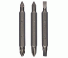 Set de 3 puntas dobles de atornillar, mixto (S, PH, PZ)