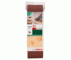 Set de hojas de lija de 3 piezas para lijadora minibanda de Bosch, calidad rojaG = 60