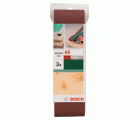 Set de hojas de lija de 3 piezas para lijadora minibanda de Bosch, calidad rojaG = 60