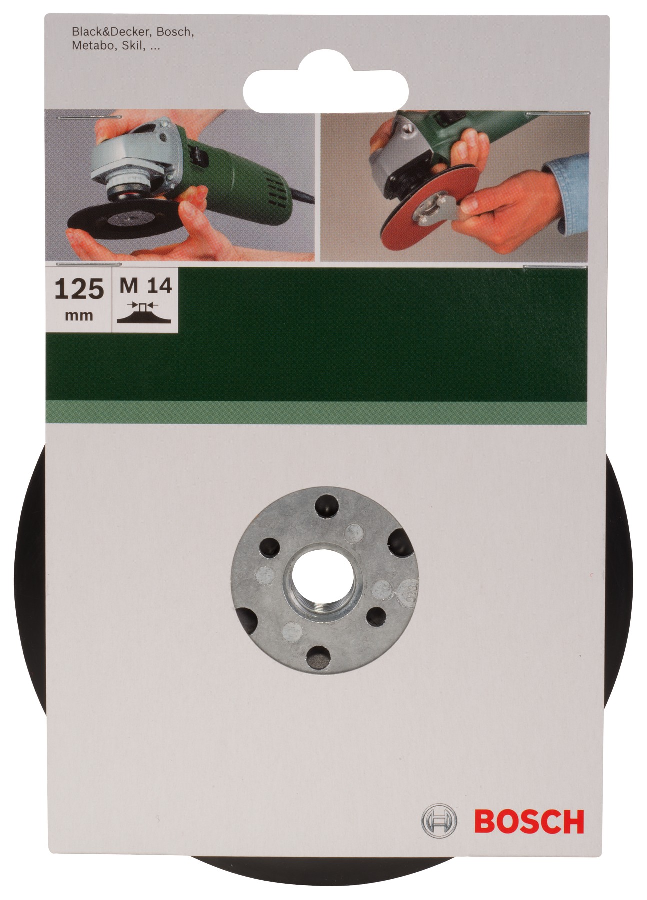 Plato lijador para amoladoras angulares, sistema de sujeción, 125 mm