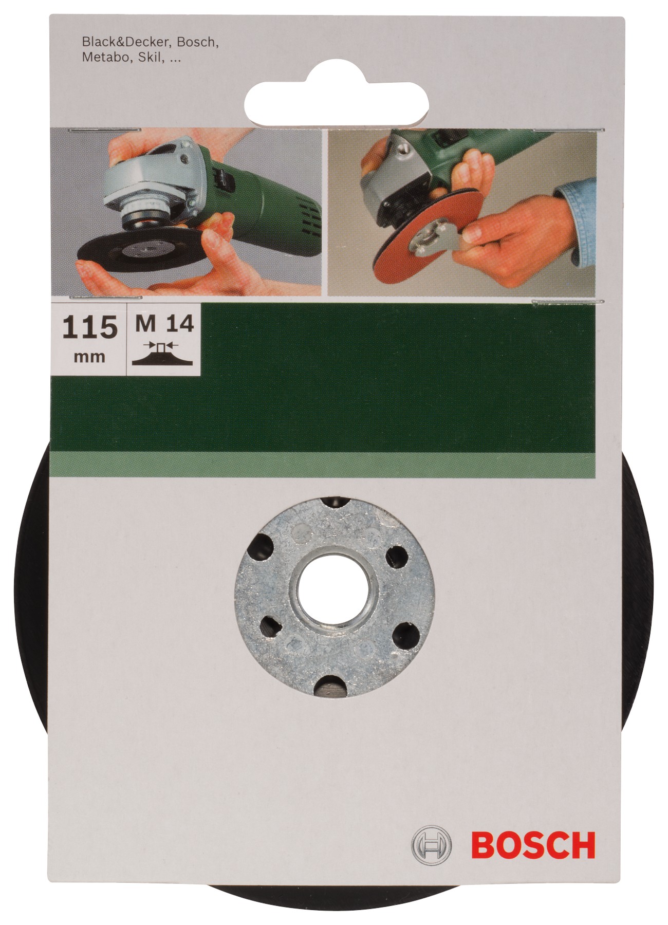 Platos lijadores para amoladoras angulares, sistema de sujeción, 115 mm