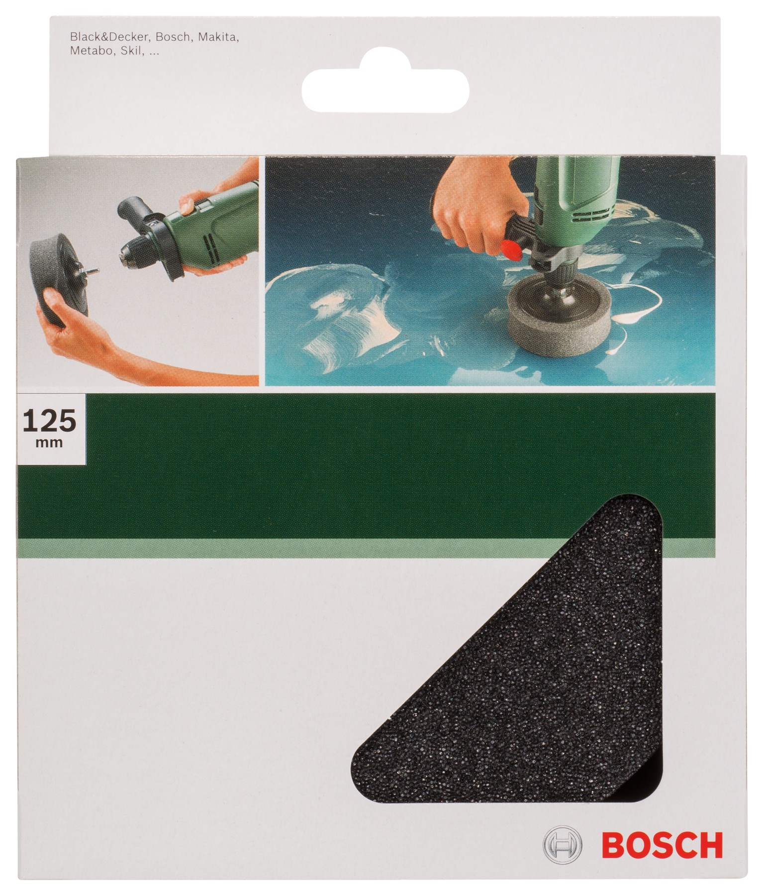 Esponja de pulido para taladradora, 125 mmTensada