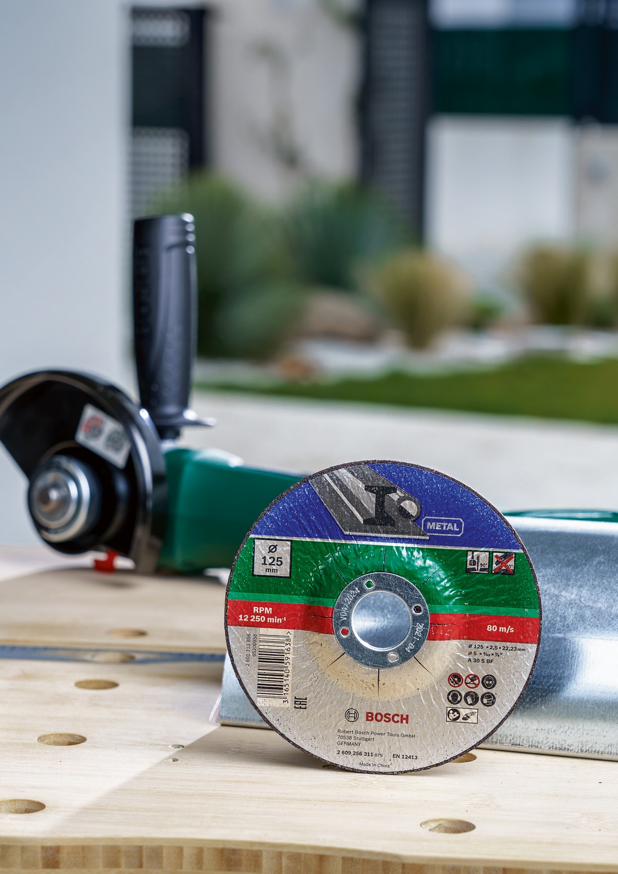 Set de discos de tronzar de 5 piezas, acodado para metalD = 125 mm