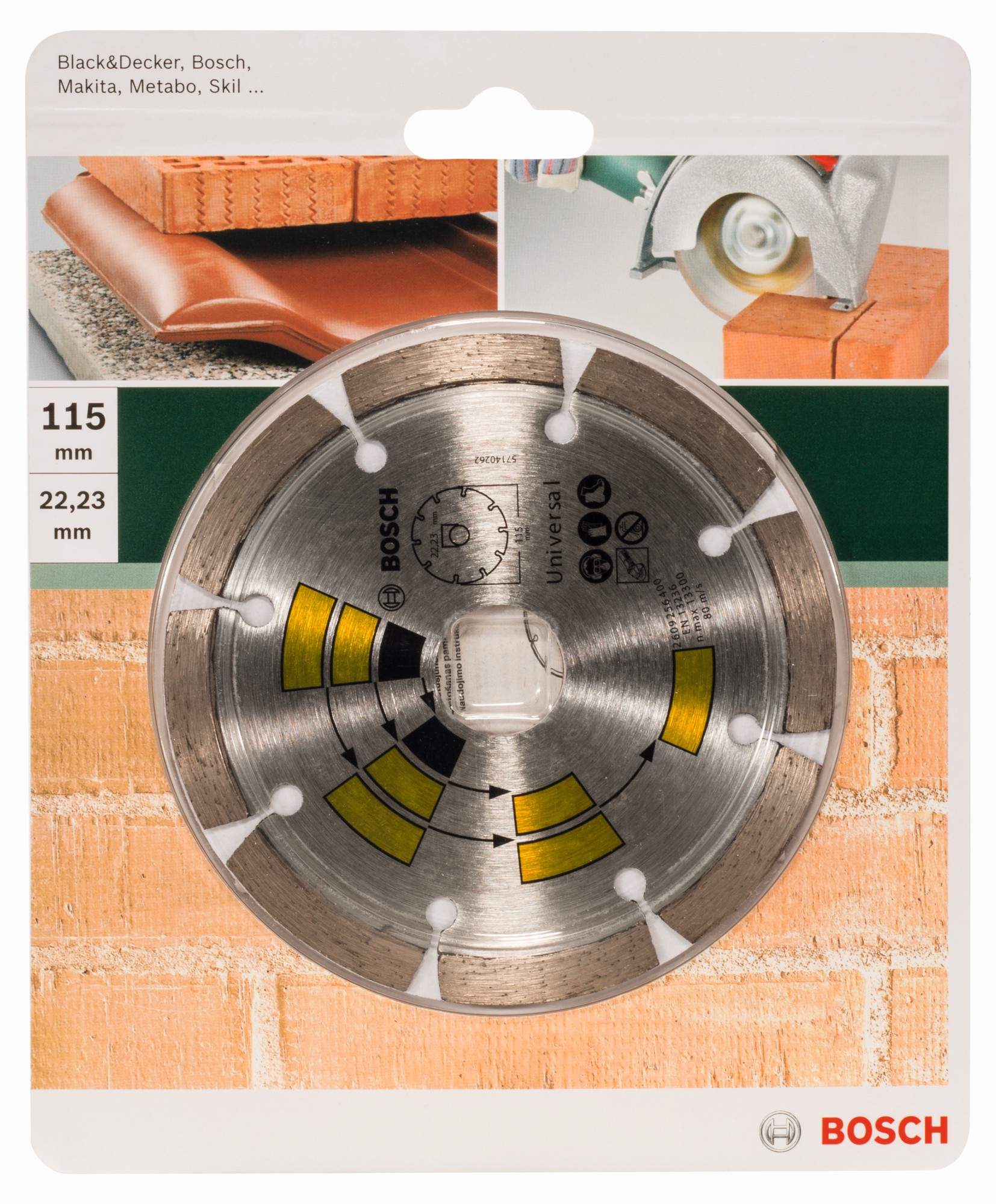 Disco de corte de diamante UniversalD = 115 mm