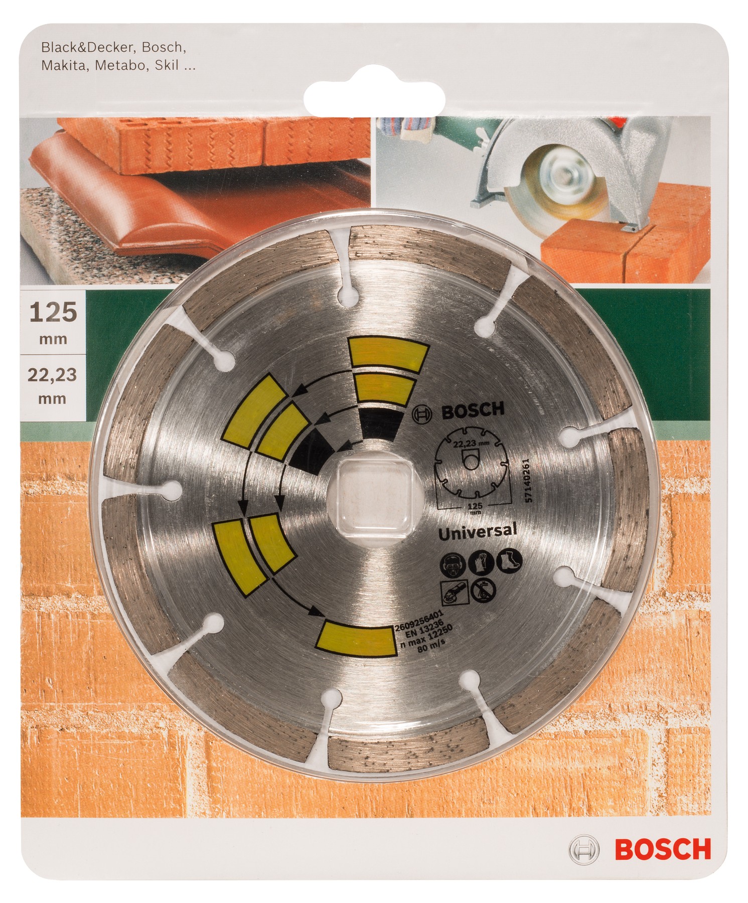 Disco de corte de diamante UniversalD = 125 mm