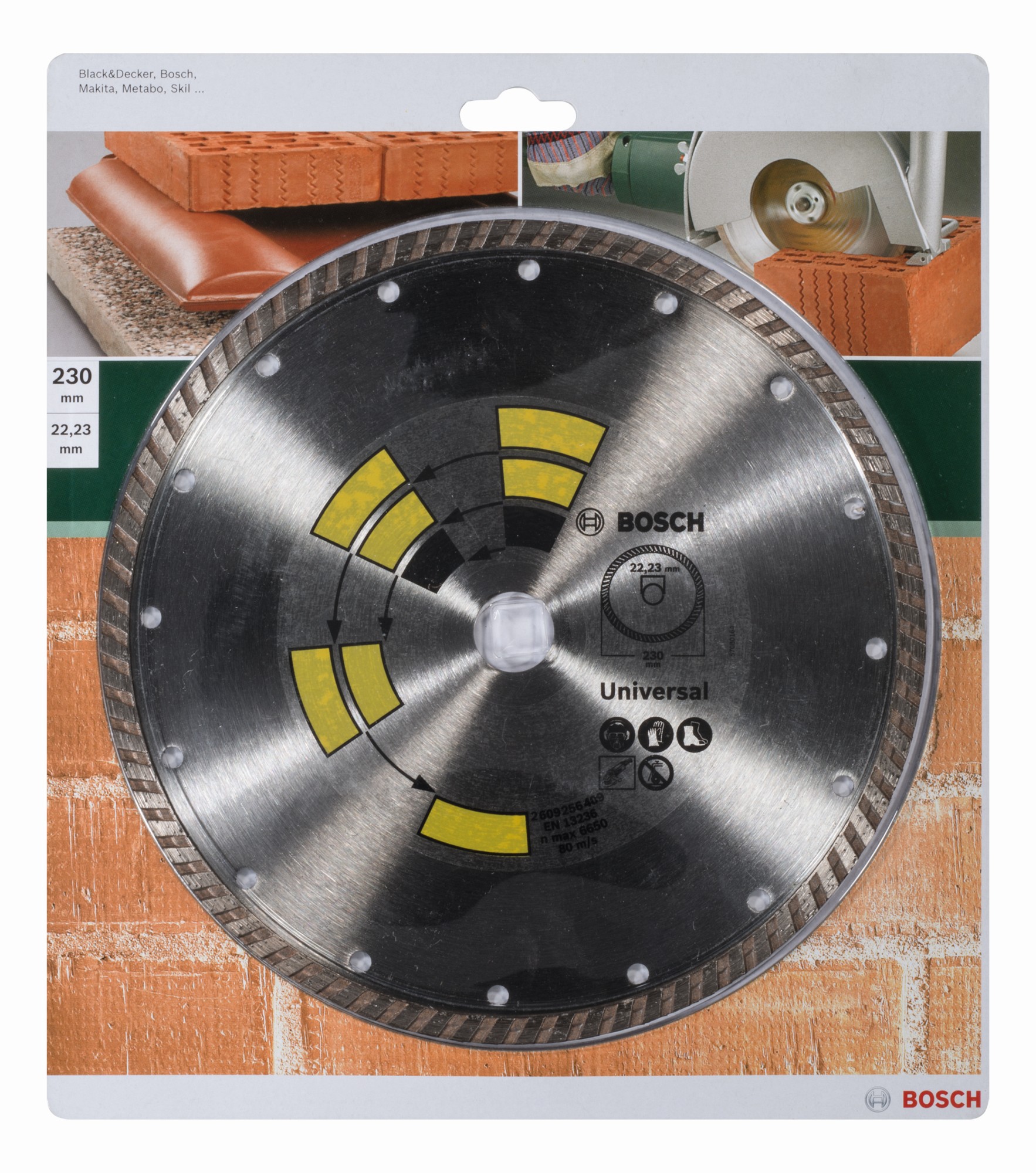 Disco de corte de diamante Universal TurboD = 230 mm