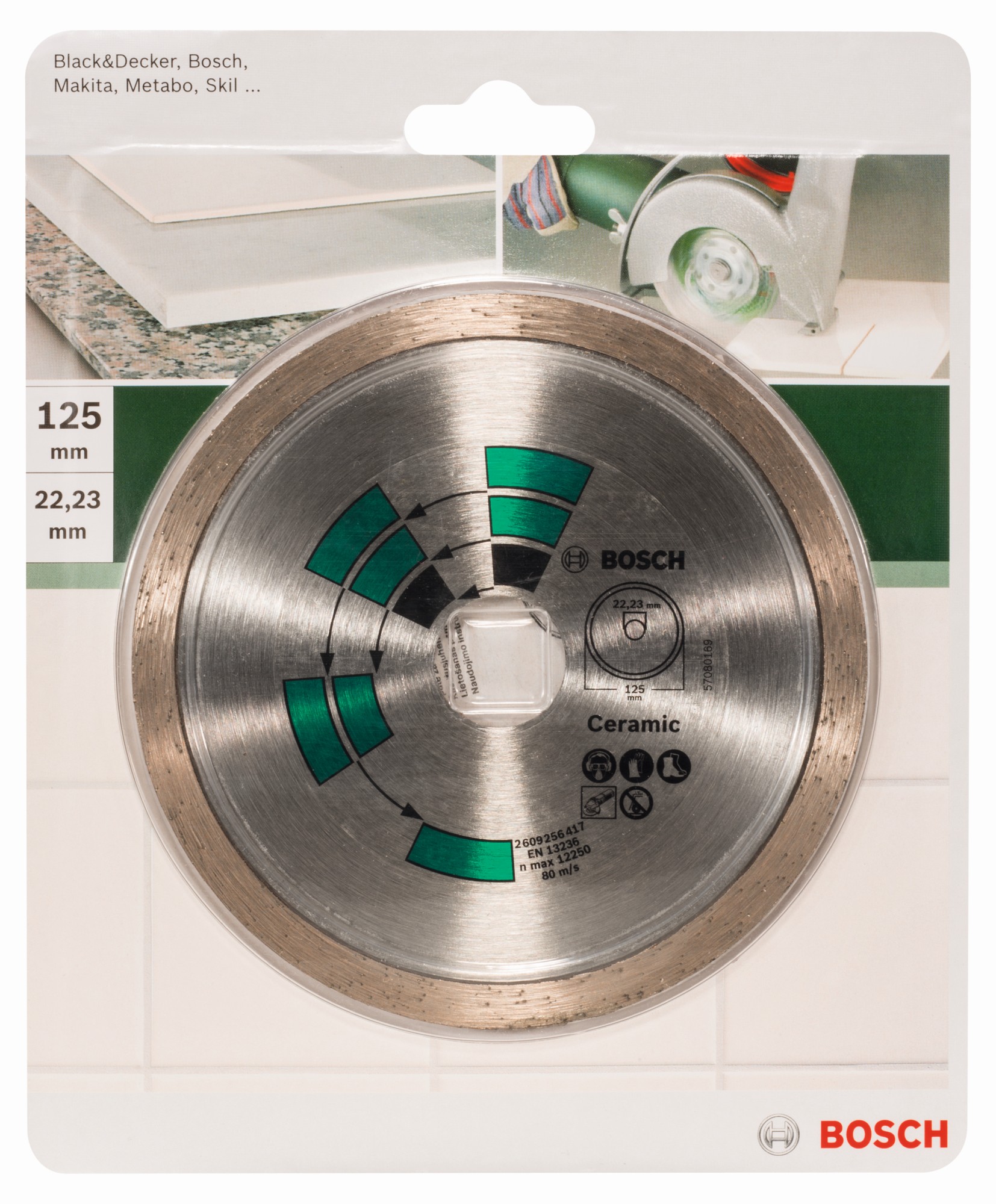 Disco de corte de diamante para azulejosD = 125 mm