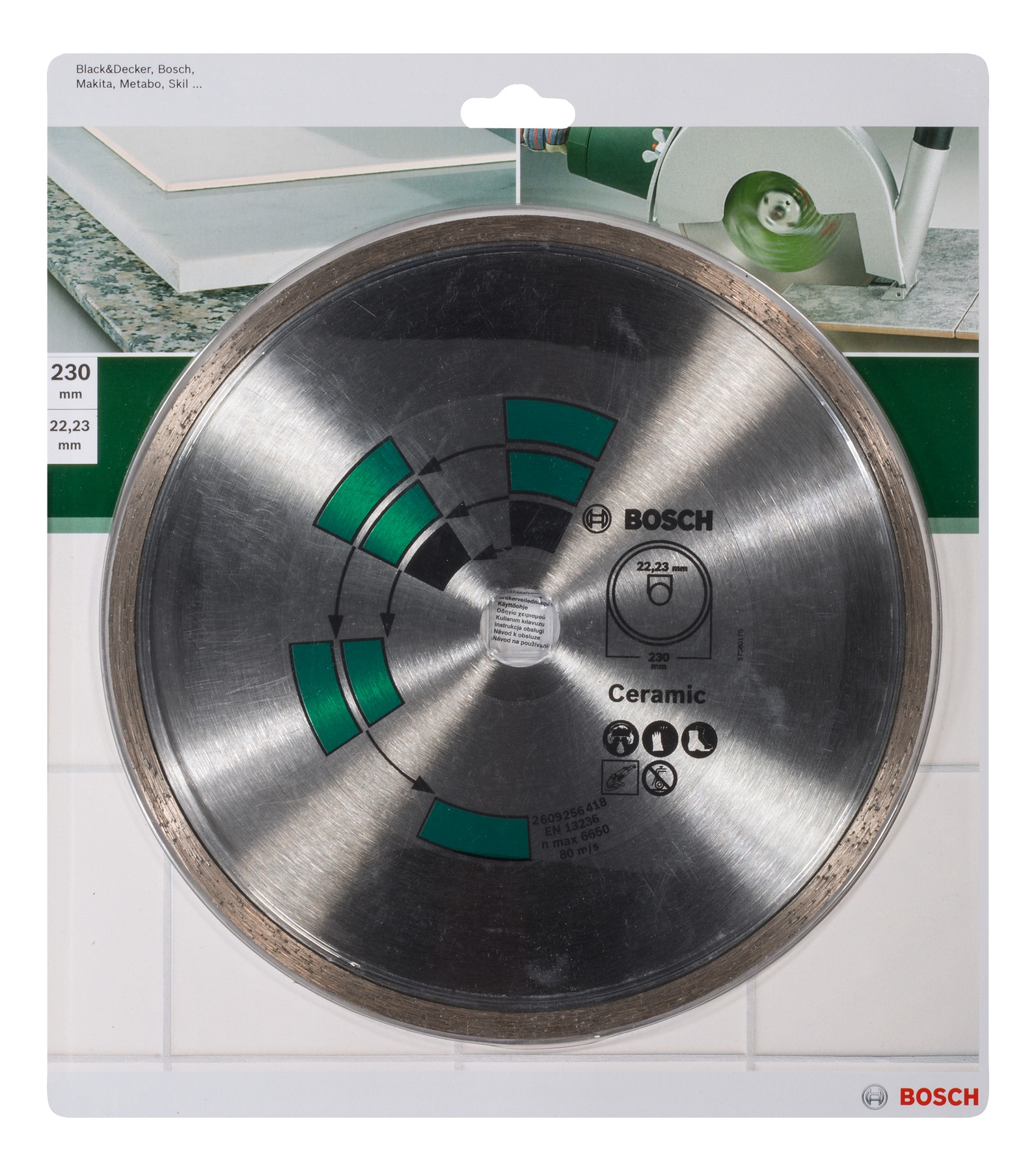 Disco de corte de diamante para azulejosD = 230 mm