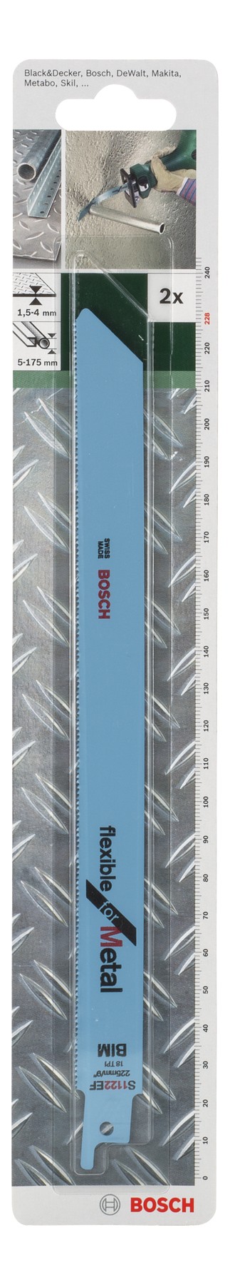 Hoja de sierra sable, bimetálica, S 1122 EF. Flexible for Metal