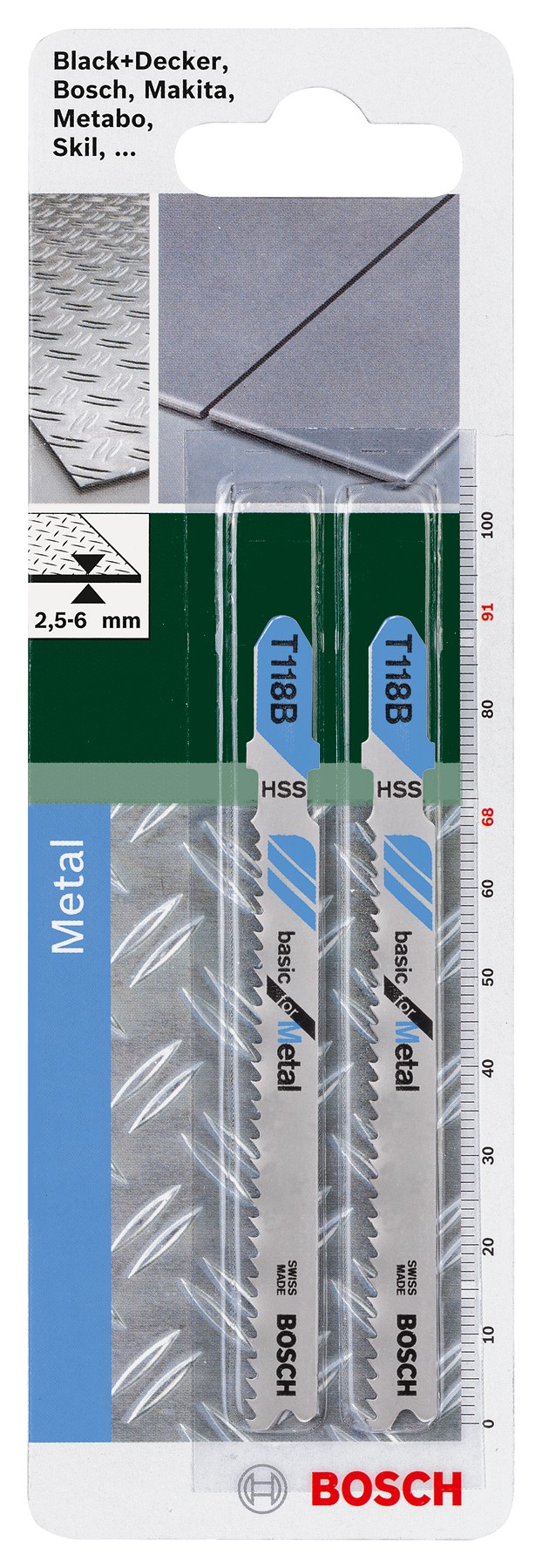 Hoja de sierra de calar HSS, T 118 BBasic for Metal
