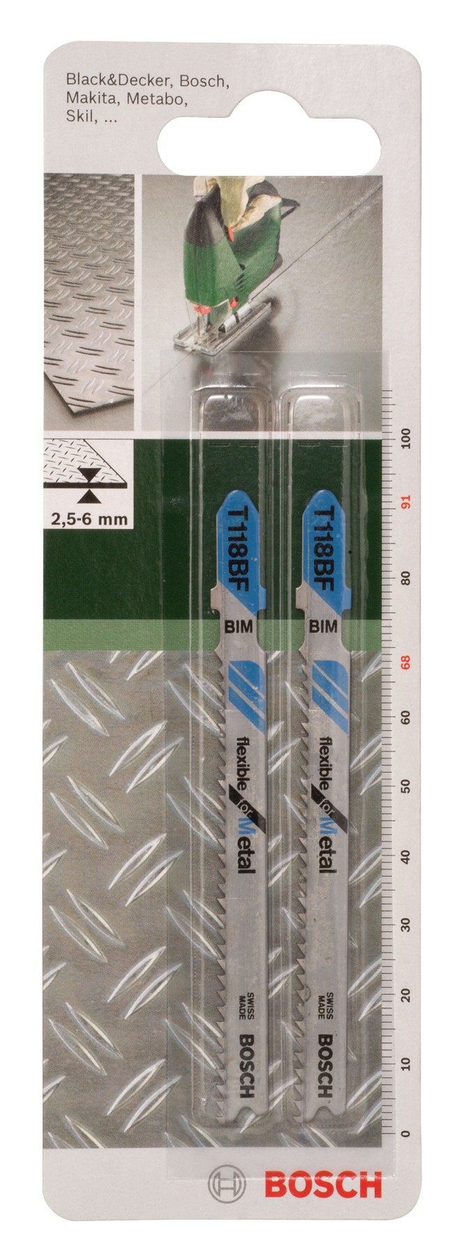Hoja de sierra de calar bimetálica, T 118 BFFlexible for Metal