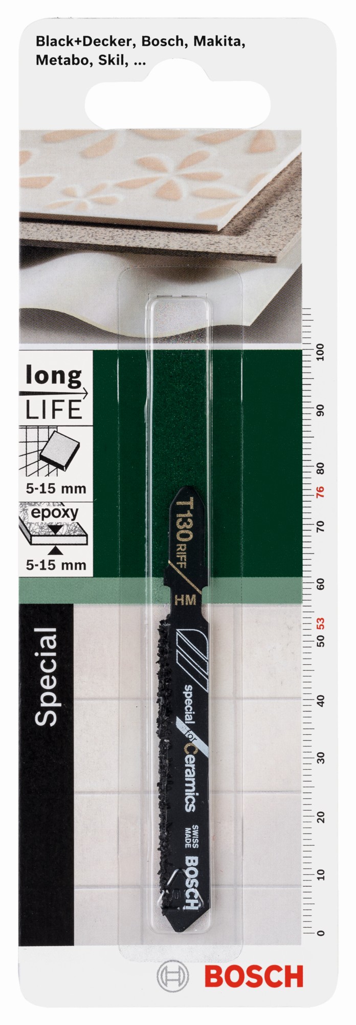 Hoja de sierra de calar HM, T 130 RIFFSpecial for Ceramics