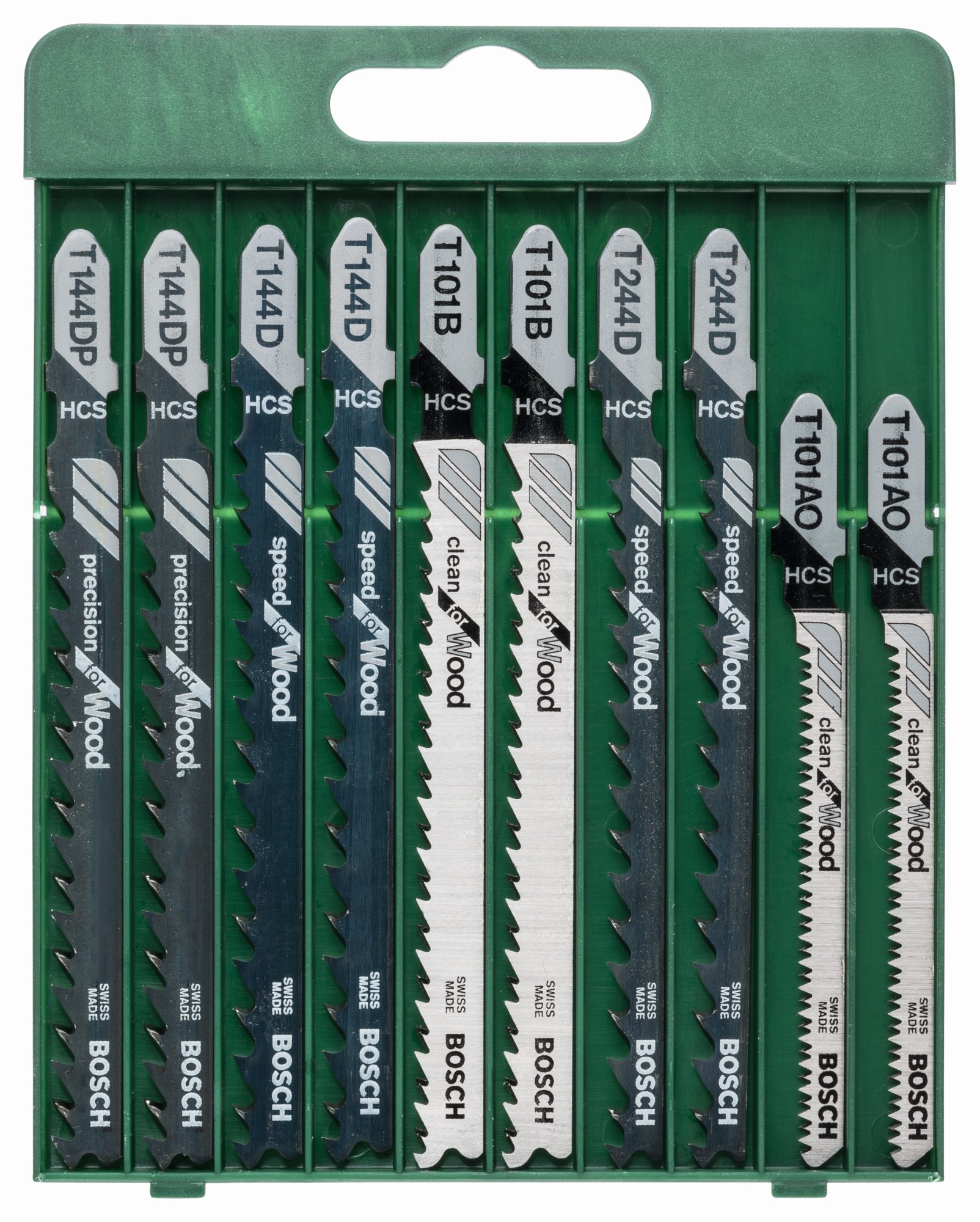 Set de 10 hojas de sierra de calar vástago en T