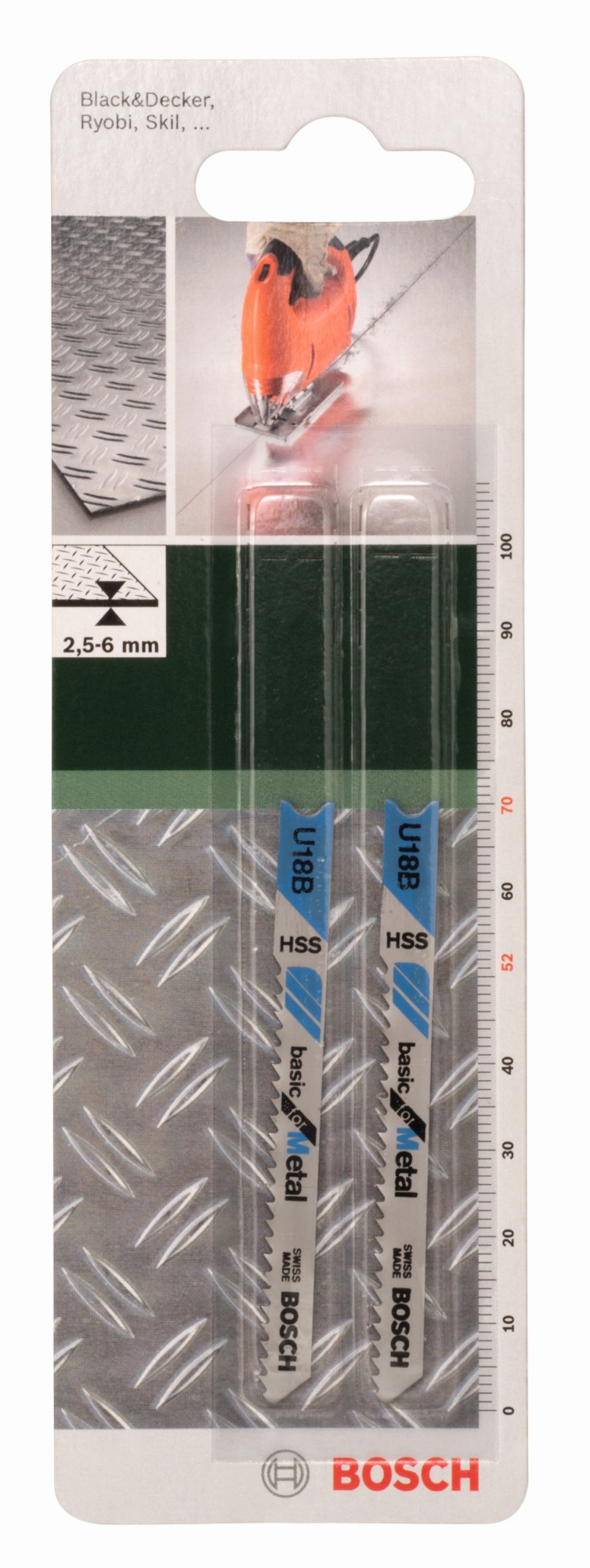 Hoja de sierra de calar HSS, U 18 BBasic for Metal