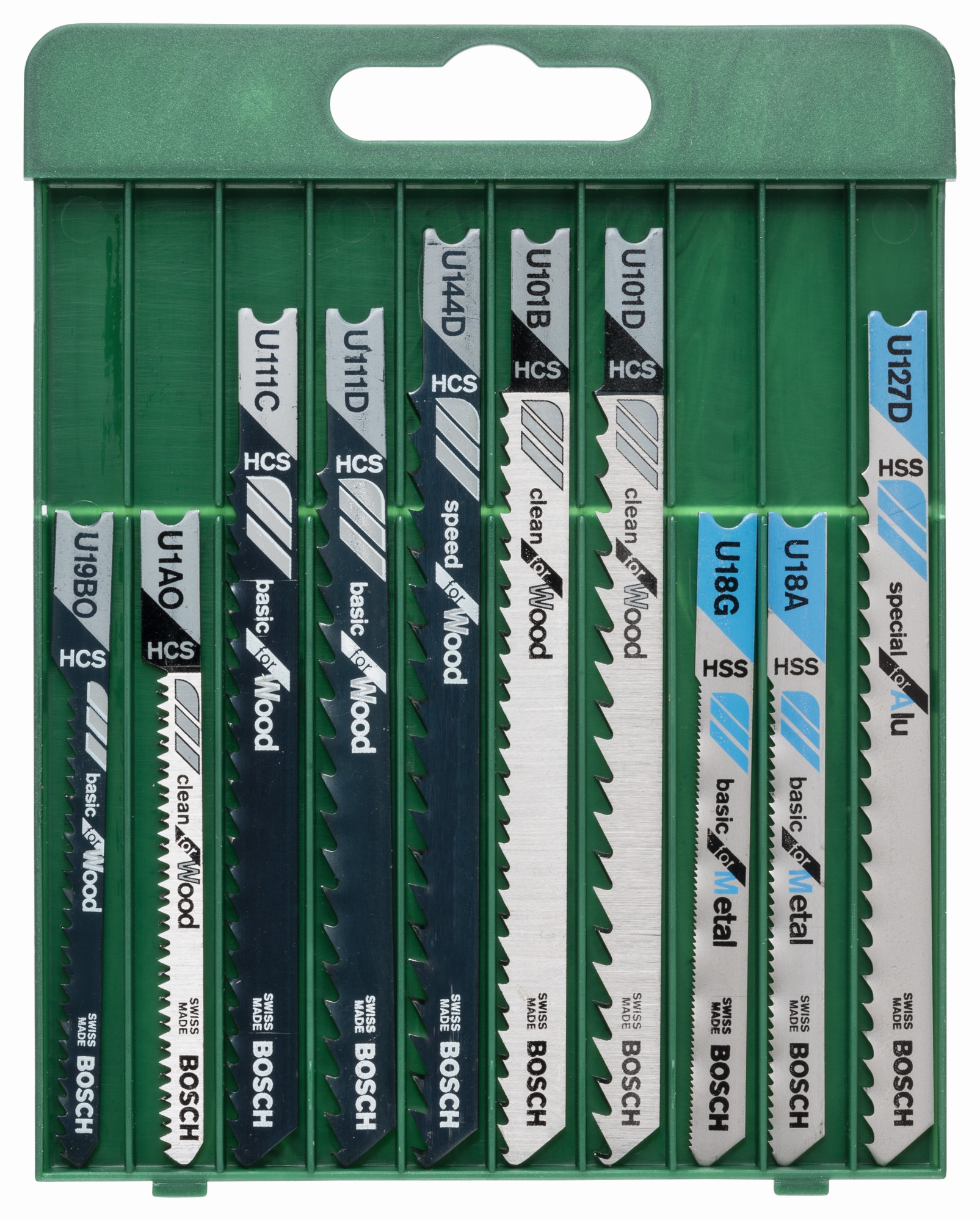 Set de 10 hojas de sierra de calar vástago en U