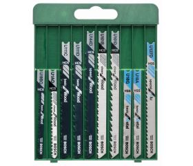 Set de 10 hojas de sierra de calar vástago en U