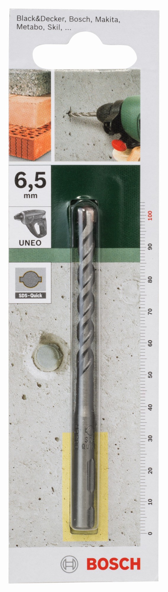 Broca para hormigón SDS quickD = 6,5 mm; L = 100 mm