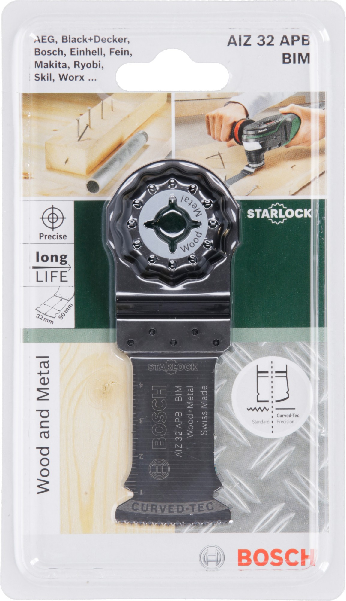 Hoja de sierra de inmersión Starlock BIM AIZ 32 APB Wood and Metal50 x 32 mm