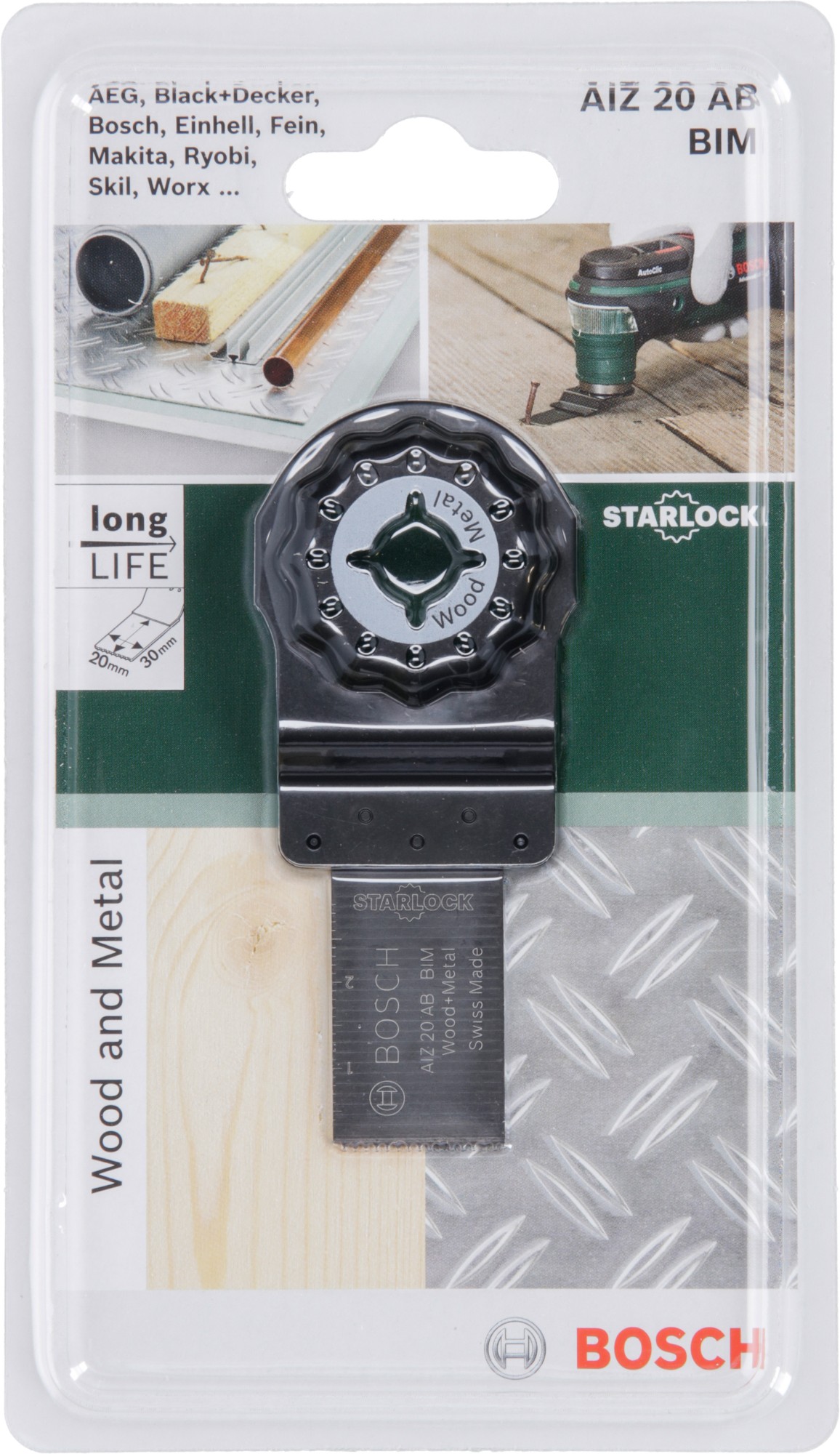 Hoja de sierra de inmersión Starlock BIM AIZ 20 AB Wood and Metal20 x 30 mm