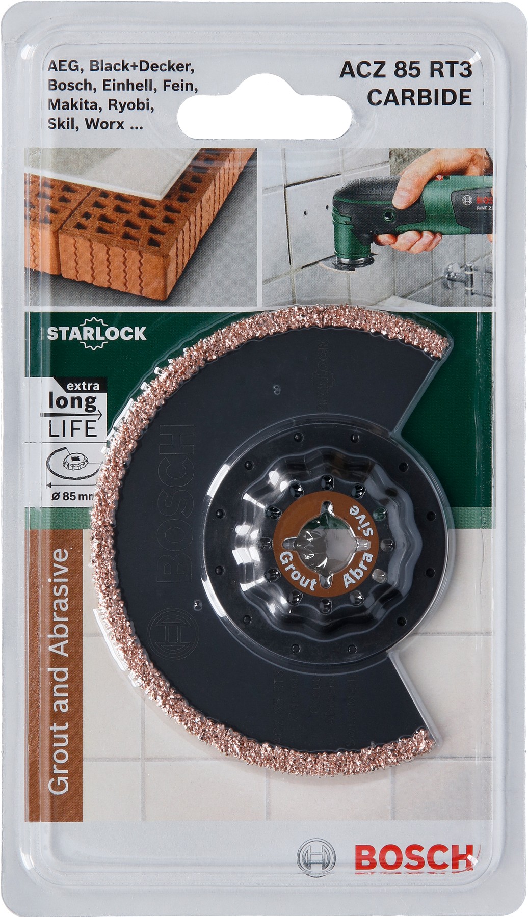 Hoja de sierra segmentada Starlock Carbide RIFF ACZ 85 RT385 mm