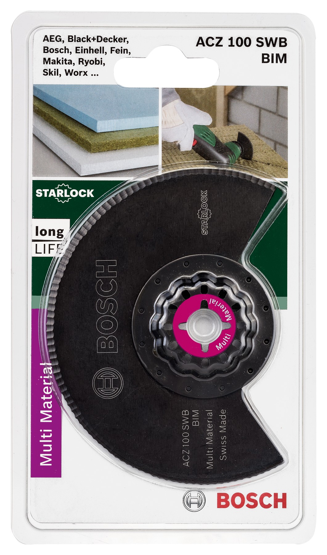 Cuchilla con dientes ondulados bimetálicos Starlock BIM ACZ 100 SWB100 mm